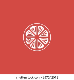 fruit icon. sign design. red background