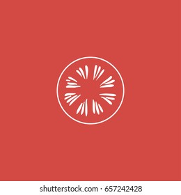 fruit icon. sign design. red background