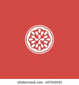 fruit icon. sign design. red background