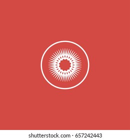 fruit icon. sign design. red background