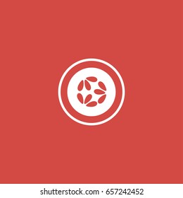 fruit icon. sign design. red background