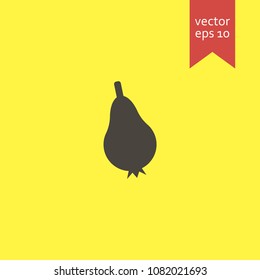 fruit. fruit icon. sign design. yellow background.