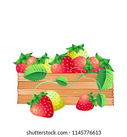 Fruit Icon Strawberry White Background Vector Image
