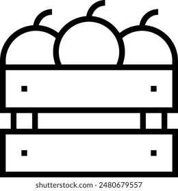 fruit icon. Thin linear style design isolated on white background