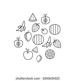 fruit icon in trendy flat style 