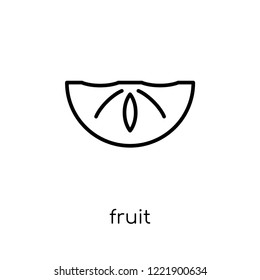 fruit icon. Trendy modern flat linear vector fruit icon on white background from thin line Fruit and vegetables collection, outline vector illustration