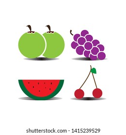 fruit icon vector color design template