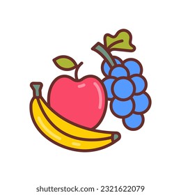 Fruit icon in vector. Illustration