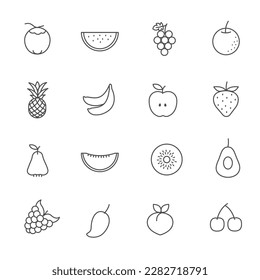 Fruit icon Vector Illustration line Icons