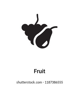 Fruit icon vector isolated on white background, logo concept of Fruit sign on transparent background, filled black symbol svg