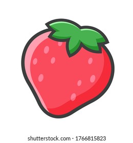 Fruit icon. Vector strawberries Flat style that looks simple.