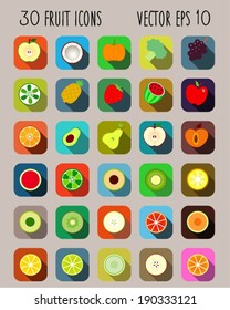 Fruit icons.