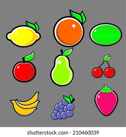 fruit icons.
