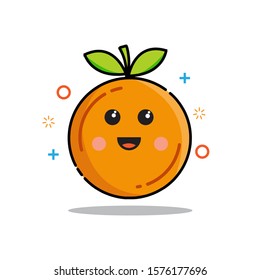 Fruit Icons Design Vector Kawaii Filled Style 
