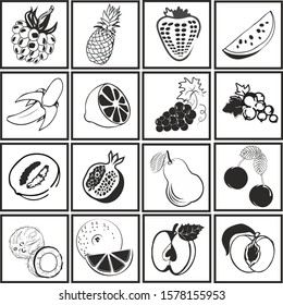 Fruit Icons for Nutrition, Health, Cooking, and More Sites