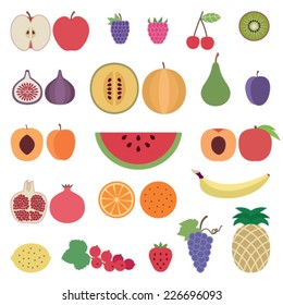 Fruit icons set 1