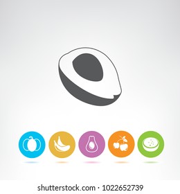 fruit icons set