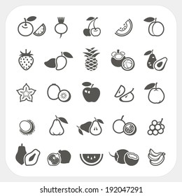 Fruit icons set