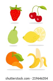 Fruit icons set