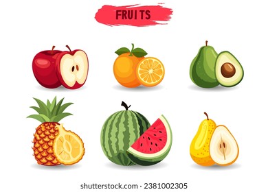 "Fruit icons set" is a collection of various fruit symbols, perfect for use in digital designs, websites, mobile applications, or any project that requires visually appealing fruit-related imagery.