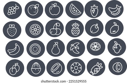 Fruit icons vector design peach