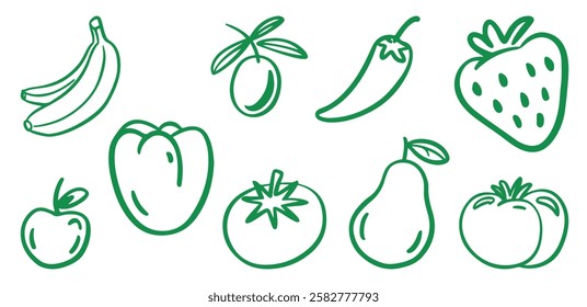 Fruit Iine art image, vector and white background.eps
