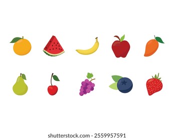 Fruit Illustartion Design Element Set