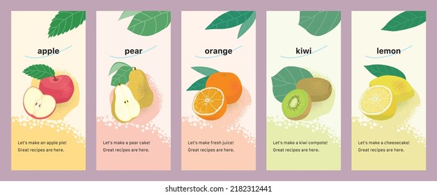 Fruit illustration banner template 02