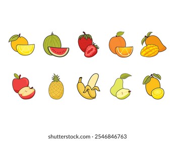 Fruit Illustration Design Element Set