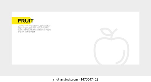FRUIT AND ILLUSTRATION ICON CONCEPT