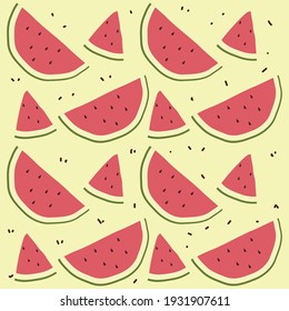 Fruit Illustration Pattern Background Vector