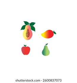 Fruit with illustration of vector
