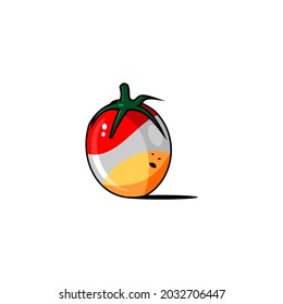 fruit illustration vector in glass