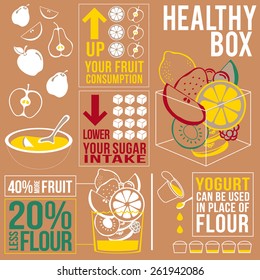 Fruit Infographics  :Vector Illustration
