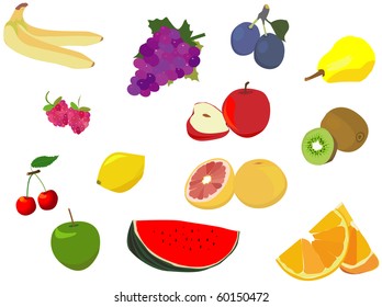 fruit isolated on white