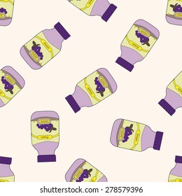 fruit jam, cartoon seamless pattern background