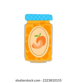 fruit jam jar cartoon. berry sweet, container marmalade fruit jam jar sign. isolated symbol vector illustration