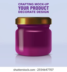 Fruit jam jars for graphic design decoration