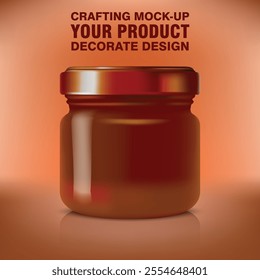 Fruit jam jars for graphic design decoration