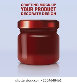 Fruit jam jars for graphic design decoration