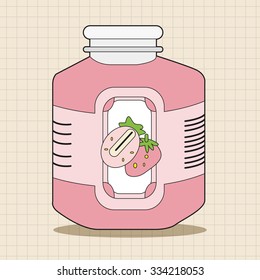 fruit jam theme elements vector,eps