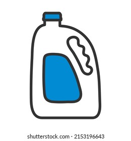 Icono de bote de jugo de frutas. Contorno de negrita editable con diseño de relleno de color. Ilustración vectorial.