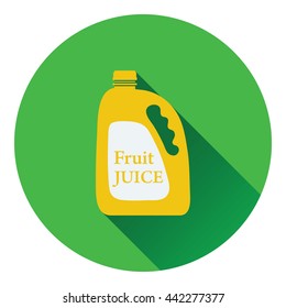 Fruit juice canister icon. Flat color design. Vector illustration.