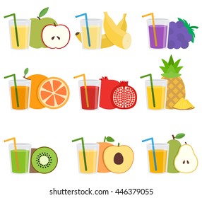 Fruit juice collection. 