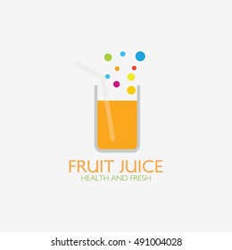 Fruit Juice Design Logo Template. Vector Illustration