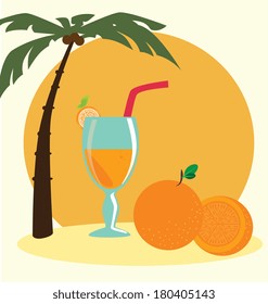 fruit juice design over background vector illustration    