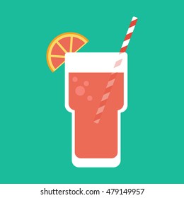 fruit juice flat icon. You can be used fruit juice icon for several purposes like: websites, UI, UX, print templates, promotional materials, info-graphics, web and mobile phone apps.