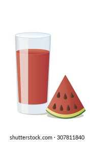 Fruit juice, fresh,watermelon. Vector