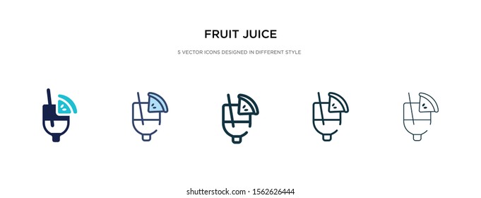 fruit juice icon in different style vector illustration. two colored and black fruit juice vector icons designed in filled, outline, line and stroke style can be used for web, mobile, ui