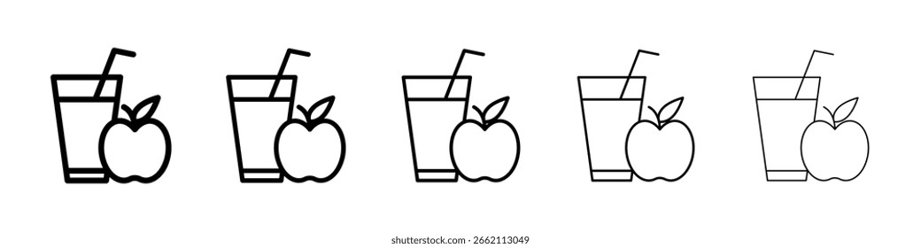 Icono de jugo de fruta lleno de concepto de signo plano para el Diseño web.